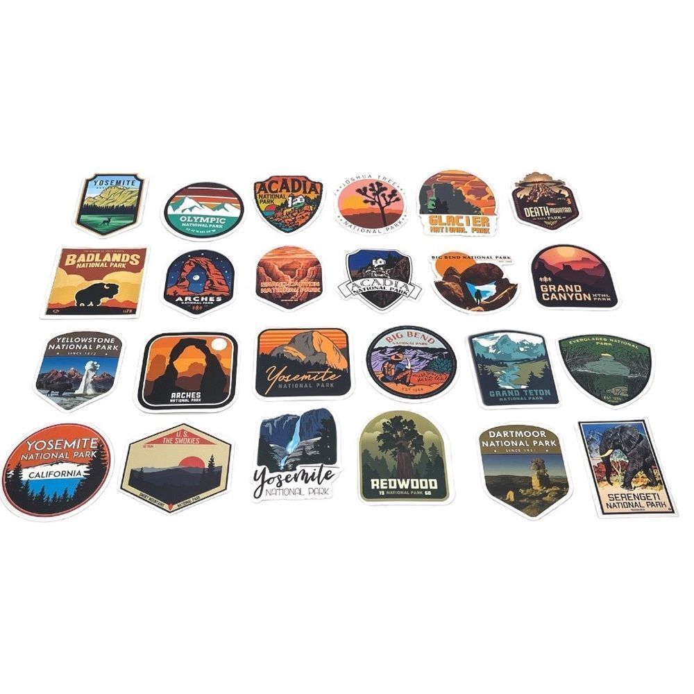 NWT Wool + Pepper Co. U.S. National Parks Sticker Pack (51 stickers)